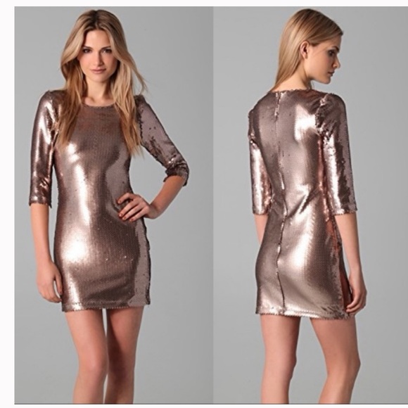 BB Dakota Dresses & Skirts - BB Dakota Champagne Sequined Dress cocktail dress